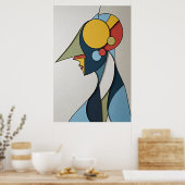 Lebendige abstrakte Figur Poster (Küche)