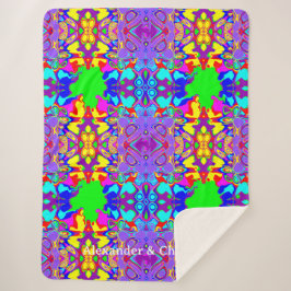 Lebendige abstrakte Flüssigkeits-Geometrie-Kunst Sherpadecke