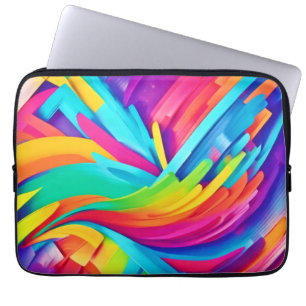 Lebendige abstrakte Formen Kunst Laptopschutzhülle