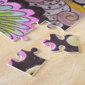 Lebendige abstrakte Gekritzel-Swirls farbenfrohes Puzzle (Seite)