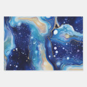 Lebendige abstrakte Geode-Kunst mit kosmischem Wir Geschenkpapier Set (Vorderseite 2)