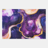 Lebendige abstrakte Geode-Kunst mit kosmischem Wir Geschenkpapier Set (Vorderseite)