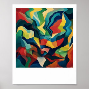 Lebendige abstrakte Geometrie Iii Aufkleber Poster