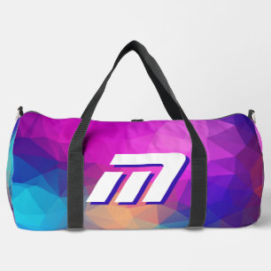 Lebendige abstrakte geometrische individuelle Mono Duffle Bag