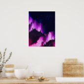 Lebendige abstrakte Glitch-Wandkunst Poster (Küche)