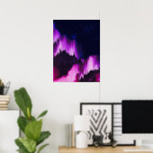 Lebendige abstrakte Glitch-Wandkunst Poster (Heimbüro)