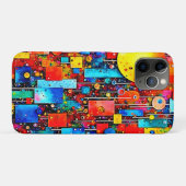 Lebendige abstrakte kosmische Stadt Kunst Case-Mate iPhone Hülle (Rückseite (Horizontal))
