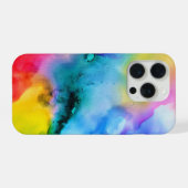 Lebendige abstrakte mehrfarbige moderne Kunst-Hand iPhone Hülle (Rückseite (Horizontal))