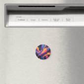 Lebendige abstrakte Pinselstriche Farbkaskade Magnet (In Situ (Geschirrspüler))