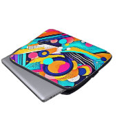 Lebendige abstrakte Pop-Art Laptopschutzhülle (Vorne Knopf)