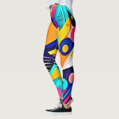 Lebendige abstrakte Pop-Art Leggings (Links)