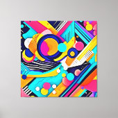Lebendige abstrakte Pop-Art Leinwanddruck (Vorderseite)