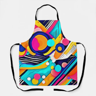 Lebendige abstrakte Pop-Art Schürze
