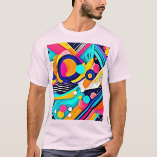 Lebendige abstrakte Pop-Art T-Shirt