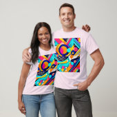 Lebendige abstrakte Pop-Art T-Shirt (Unisex)