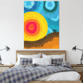 Lebendige Abstrakte Sonnenberg-Landschaft Leinwanddruck (Insitu (Schlafzimmer))