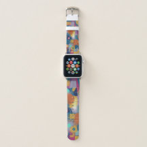 Lebendige abstrakte Wellen Apple Watch Band
