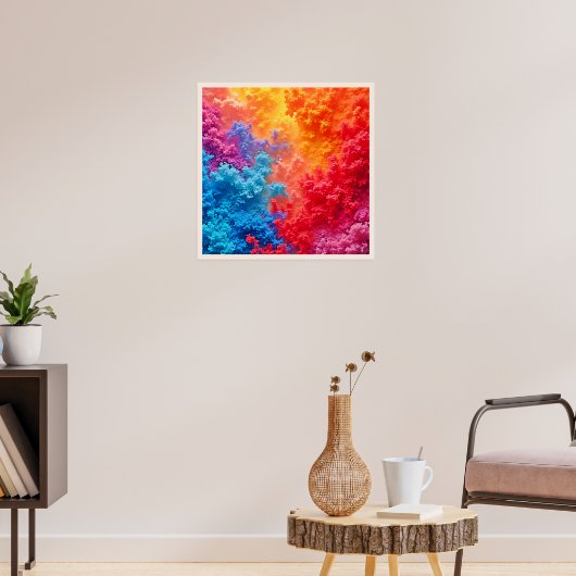Lebendige abstrakte Wolkentöne Poster (Wohnzimmer 3)
