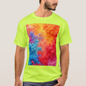 Lebendige abstrakte Wolkentöne T-Shirt (Vorderseite)