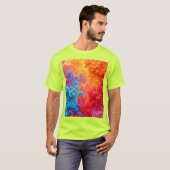 Lebendige abstrakte Wolkentöne T-Shirt (Vorne ganz)