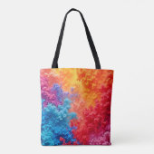 Lebendige abstrakte Wolkentöne Tasche (Rückseite)