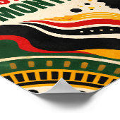 Lebendige afrikanisch inspirierte Kunst Poster (Ecke)