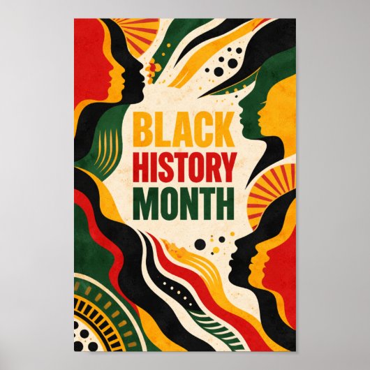 Lebendige afrikanisch inspirierte Kunst Poster (Vorne)