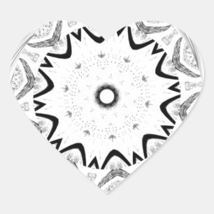 Lebendige afrikanische Kultur: Eine Fusion aus Pin Herz-Aufkleber