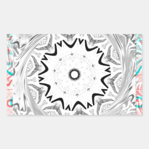 Lebendige afrikanische Kultur: Eine rosa und cyanf Rechteckiger Aufkleber