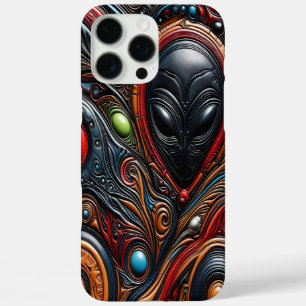 Lebendige Alien-Begegnungskunst iPhone 16 Pro Max Hülle