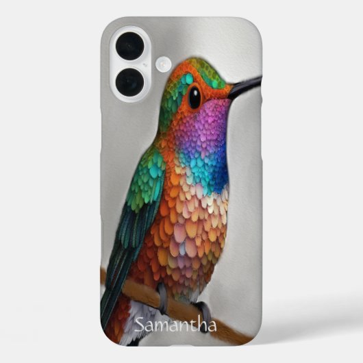 Lebendige Allen-Kolibri-Malerei Case-Mate iPhone Hülle (Rückseite)