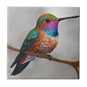 Lebendige Allen-Kolibri-Malerei Fliese