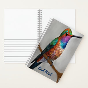 Lebendige Allen-Kolibri-Malerei  Notizblock