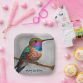 Lebendige Allen-Kolibri-Malerei Pappteller (Party)