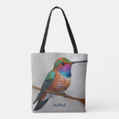 Lebendige Allen-Kolibri-Malerei Tasche (Rückseite)