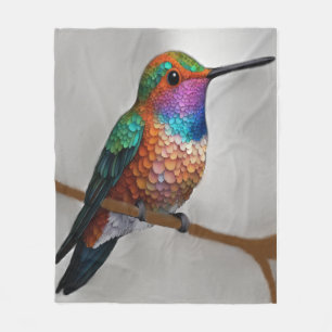 Lebendige Allen’s Kolibri-Malerei Fleecedecke