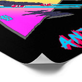 Lebendige Andorra-Ski-Abenteuergrafik Poster (Ecke)