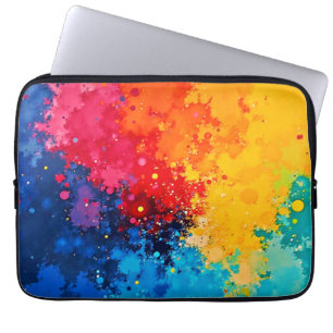 Lebendige Aquarell-Chaos-Kunst Laptopschutzhülle