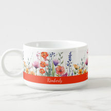 Lebendige Aquarell-Wildblumen benutzerdefinierte C