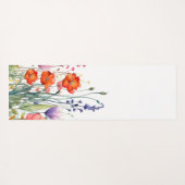 Lebendige Aquarell-Wildblumen Personalisiert Yogamatte (Rückseite (Horizontal))