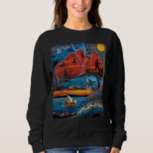 Lebendige australische Ikonen und Wahrzeichen Kart Sweatshirt