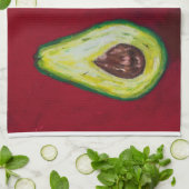 Lebendige Avocado-Stillleben-Kunst – Modern Geschirrtuch (Gefaltet)