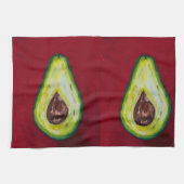 Lebendige Avocado-Stillleben-Kunst – Modern Geschirrtuch (Horizontal)