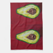 Lebendige Avocado-Stillleben-Kunst – Modern Geschirrtuch (Vertikal)