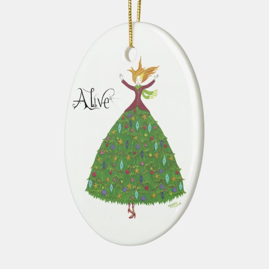 "Lebendige" Baum-Rock Verzierung Keramik Ornament (Links)