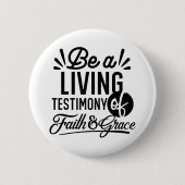 Lebendige Bibelzitat-Christen-Motivation Button (Vorderseite)