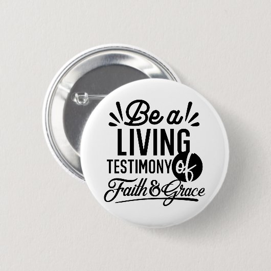 Lebendige Bibelzitat-Christen-Motivation Button (Vorne & Hinten)