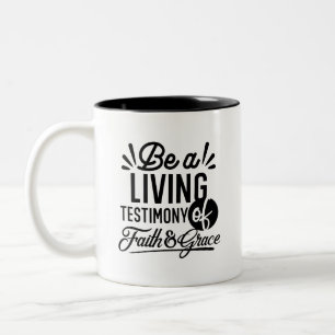 Lebendige Bibelzitat-Christen-Motivation Zweifarbige Tasse