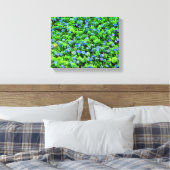 Lebendige blaue Blumen Leinwanddruck (Insitu (Schlafzimmer))