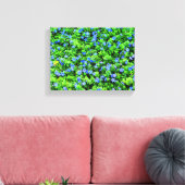 Lebendige blaue Blumen Leinwanddruck (Insitu (Wohnzimmer))